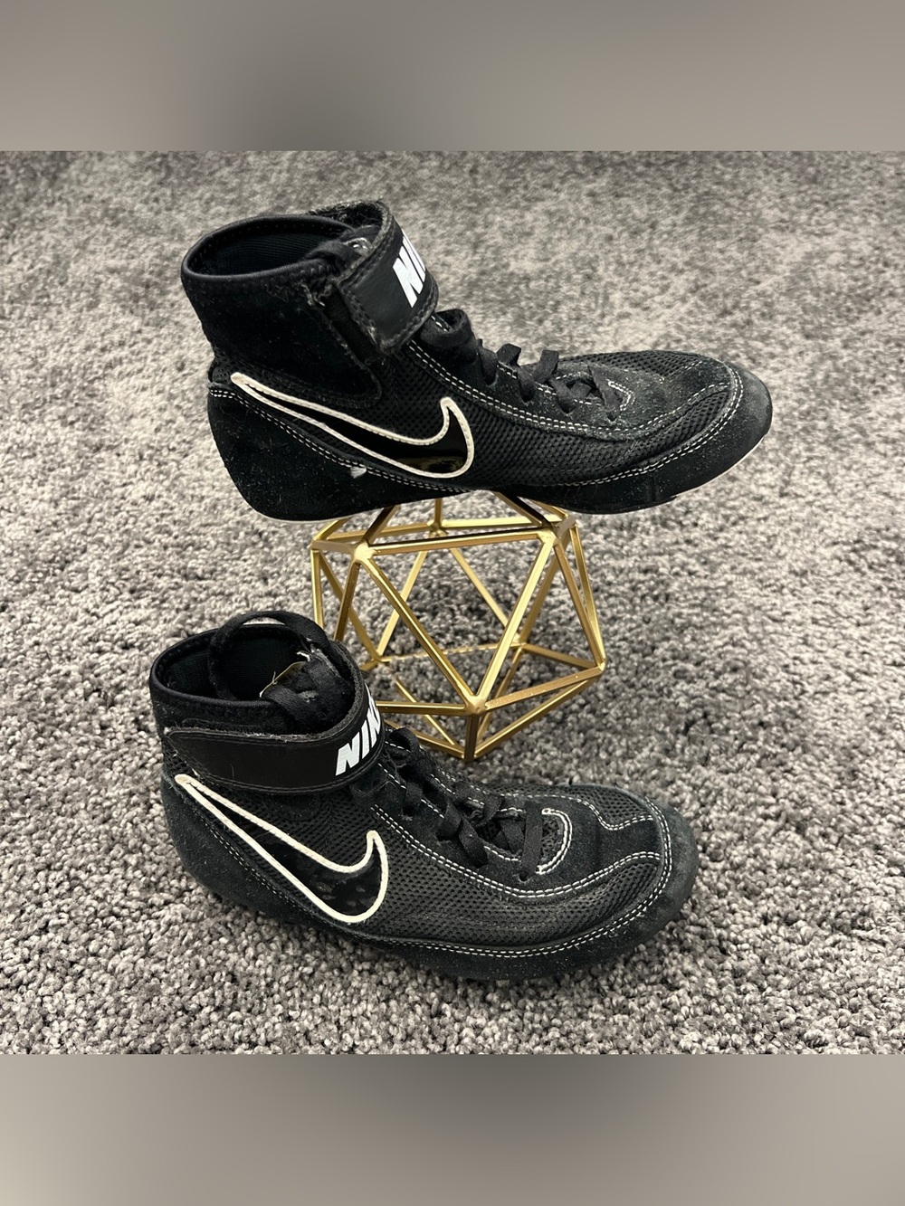 Nike Speedsweep VII Size Youth 3Y Wrestling Shoes  Black White 366684-001